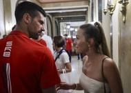 Novak Djokovic with his wife Jelena - Image Source: Getty